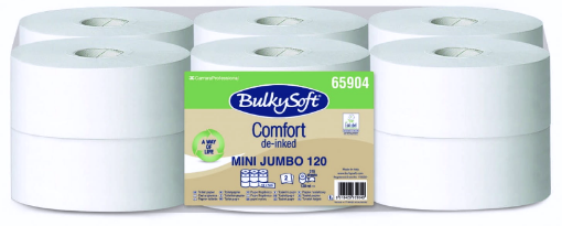 Obrazek Papier toaletowy miniJUMBO BulkySoft celuloza 2 warstwy 120mb