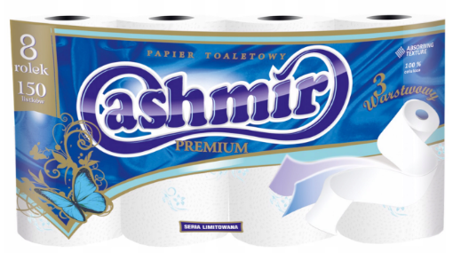 Obrazek Papier toaletowy Cashmir Premium 3 warstwy 8 rolek
