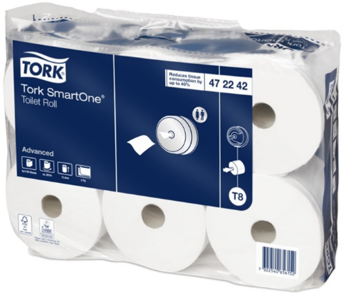 Obrazek Tork SmartOne 472242 Jumbo papier toaletowy 2 warstwy, 6 rolek T8
