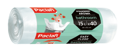 Obrazek PACLAN Worki śmieć  15L łazienkowe 40szt zapachowe białe