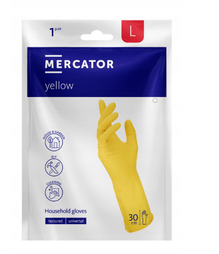 Obrazek Rękawice gumowe MERCATOR Yellow L żółte