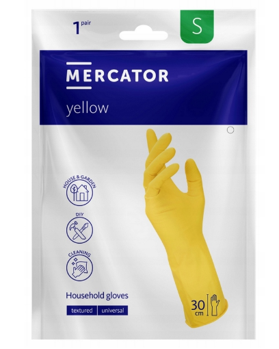 Obrazek Rękawice gumowe MERCATOR Yellow S żółte