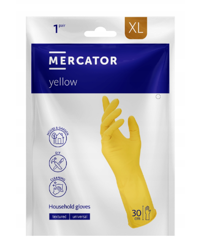 Obrazek Rękawice gumowe MERCATOR Yellow XL żółte
