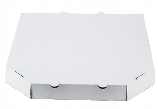 Obrazek Pudełko na pizzę 42x42x4,5 białe ścięte 50 szt 