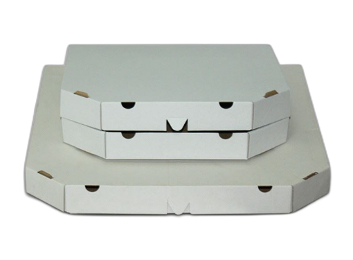 Obrazek Pudełko na pizzę 45x45 białe ścięte 50 sztuk