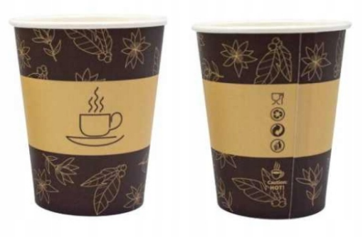 Obrazek Kubki papierowe do kawy, herbaty 250ml - 50 sztuk BEZ SUP