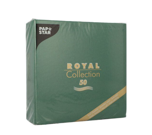 Obrazek Serwetki ROYAL 1/4 40x40cm ciemna zieleń 50szt. 11606